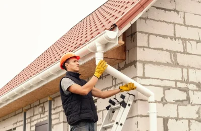 Pose et remplacement de gouttières à Belcastel